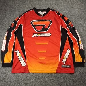 Vintage Proto Dye Paintball Jersey Gradient Spellout Orange Y2K Motorcross Large